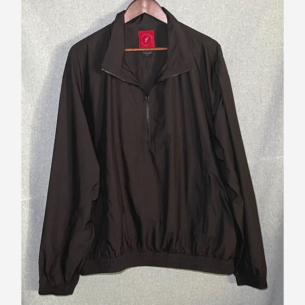 Vintage Forrester's Golf Men's XL Black Quarter Zip Windbreaker Pullover